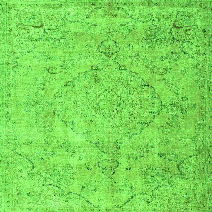 Serging Thickness of Persian Green Traditional Rug, tr3267grn