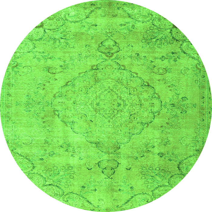 Square Persian Green Traditional Rug, tr3267grn