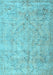 Machine Washable Persian Light Blue Traditional Rug, wshtr3267lblu