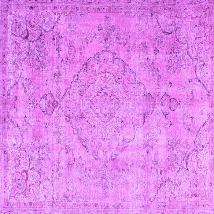 Square Machine Washable Persian Purple Traditional Area Rugs, wshtr3267pur