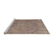 Sideview of Machine Washable Traditional Camel Brown Rug, wshtr3268