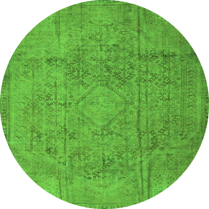 Square Persian Green Traditional Rug, tr3268grn