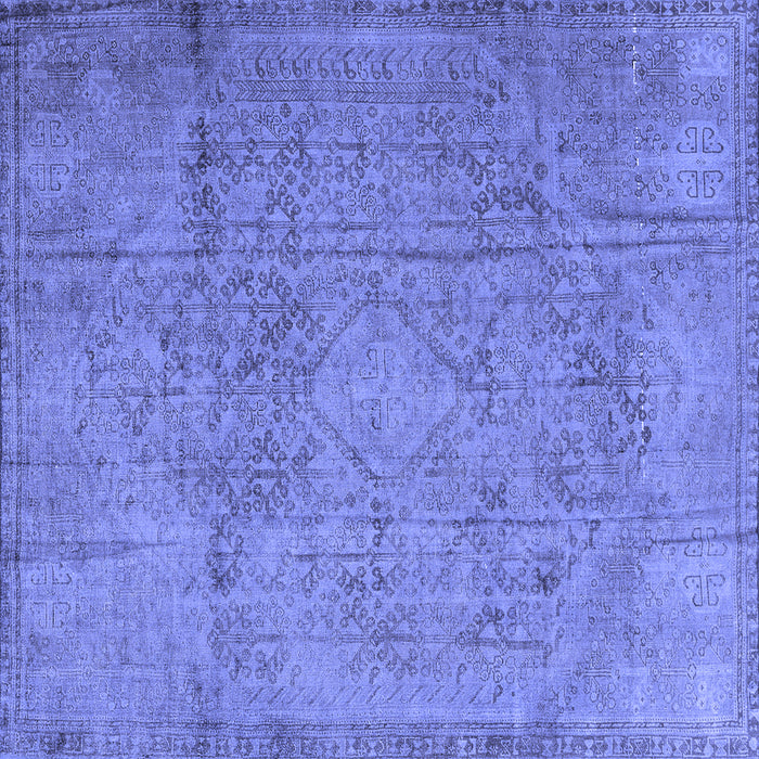 Square Persian Blue Traditional Rug, tr3268blu