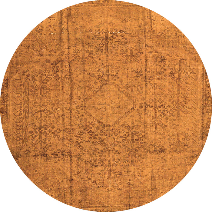 Machine Washable Persian Orange Traditional Area Rugs, wshtr3268org