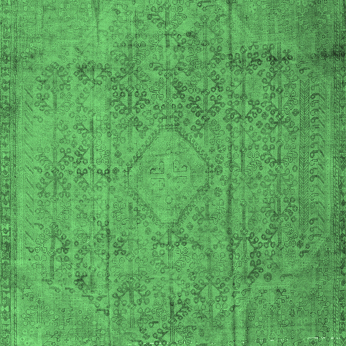 Machine Washable Persian Emerald Green Traditional Area Rugs, wshtr3268emgrn