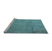 Sideview of Machine Washable Persian Light Blue Traditional Rug, wshtr3268lblu