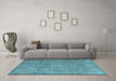 Machine Washable Persian Light Blue Traditional Rug in a Living Room, wshtr3268lblu