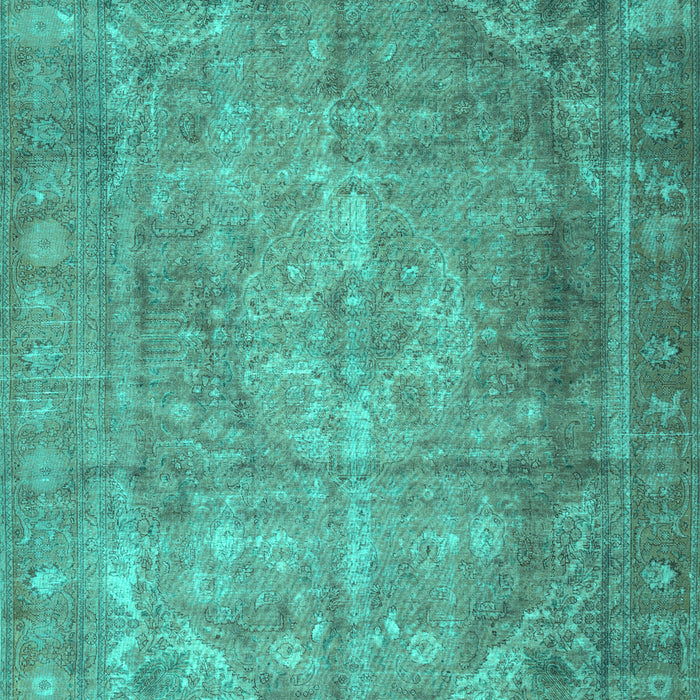 Machine Washable Persian Turquoise Traditional Area Rugs, wshtr3269turq