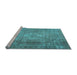 Sideview of Machine Washable Persian Light Blue Traditional Rug, wshtr3269lblu