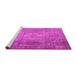 Sideview of Machine Washable Persian Pink Traditional Rug, wshtr3269pnk