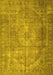 Machine Washable Persian Yellow Traditional Rug, wshtr3269yw