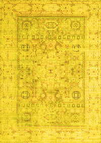 Oriental Yellow Traditional Rug, tr326yw