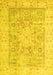 Oriental Yellow Traditional Rug, tr326yw