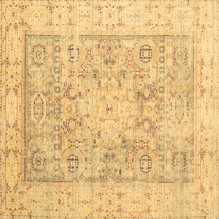 Square Oriental Brown Traditional Rug, tr326brn