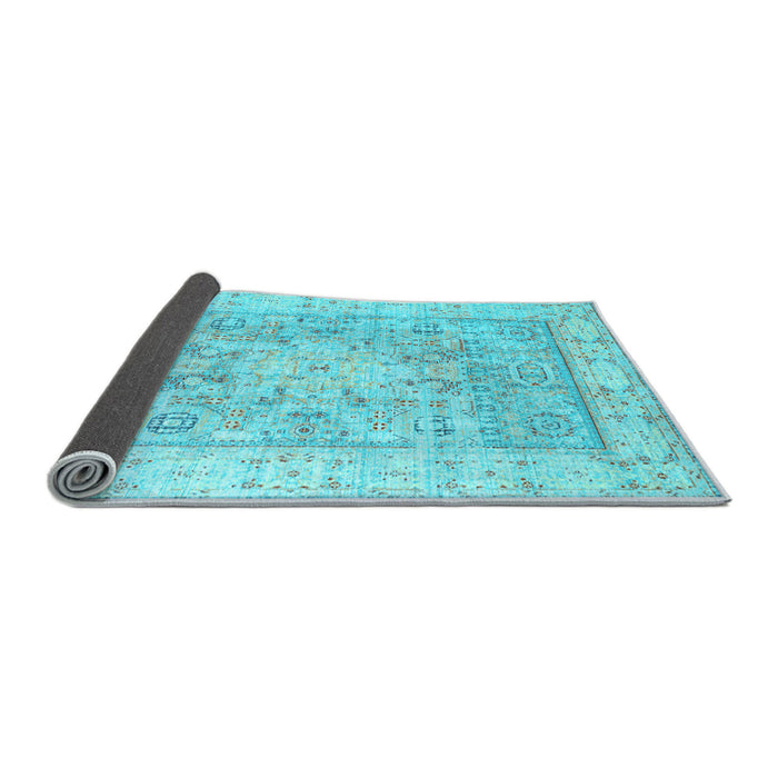 Sideview of Oriental Light Blue Traditional Rug, tr326lblu