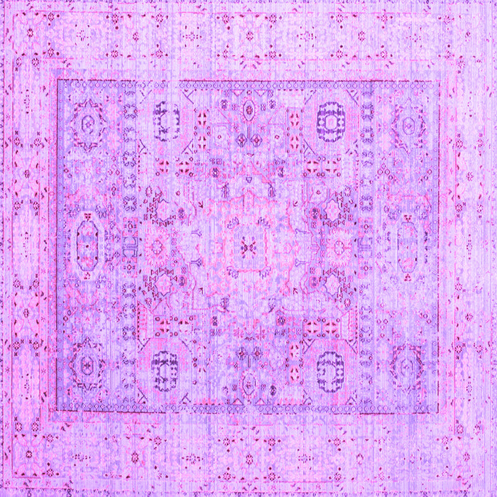 Square Oriental Purple Traditional Rug, tr326pur