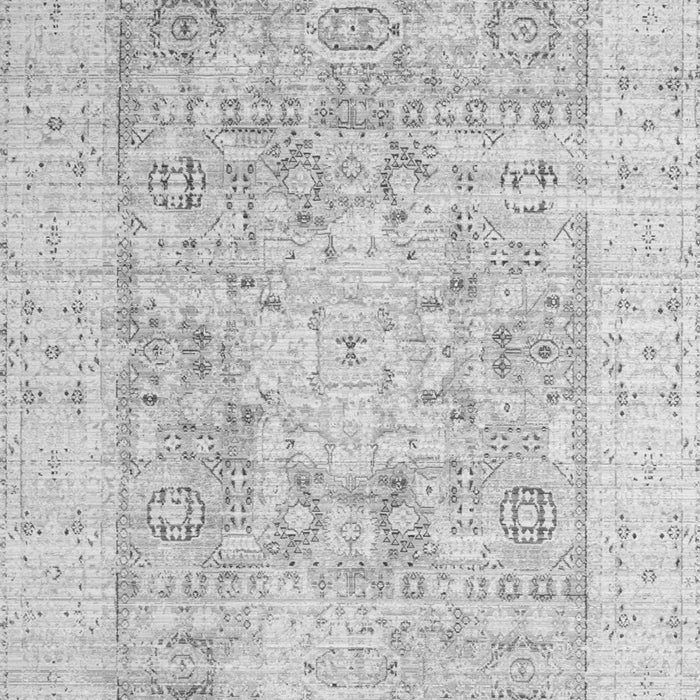 Serging Thickness of Machine Washable Oriental Gray Traditional Rug, wshtr326gry