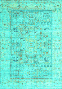 Oriental Turquoise Traditional Rug, tr326turq