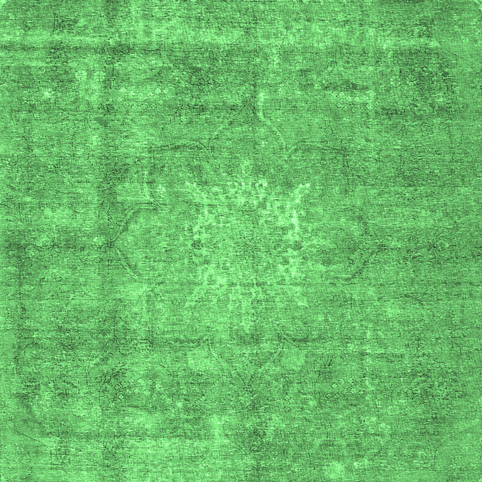 Machine Washable Persian Emerald Green Traditional Area Rugs, wshtr3270emgrn
