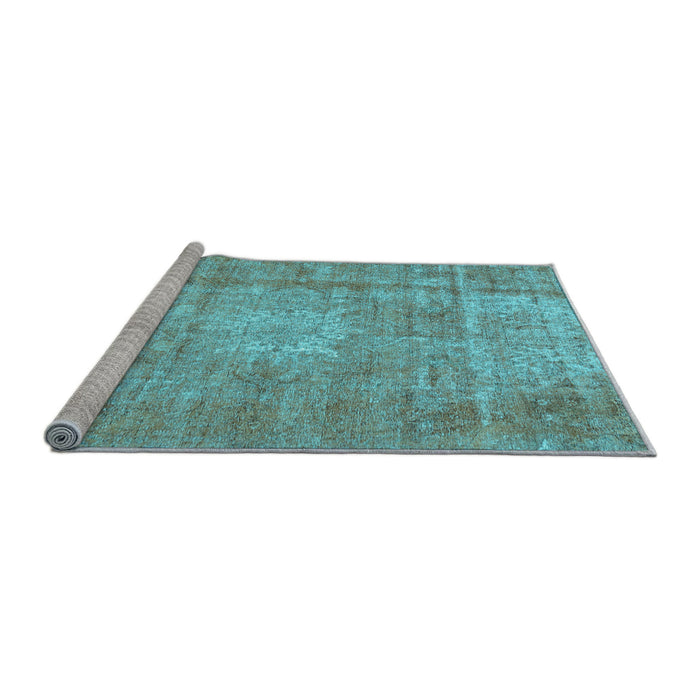 Sideview of Machine Washable Persian Light Blue Traditional Rug, wshtr3270lblu