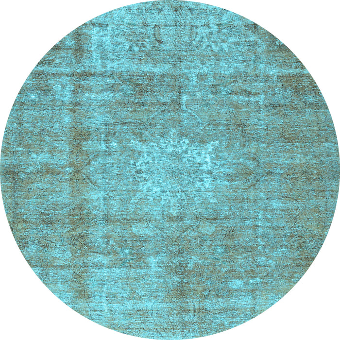 Round Persian Light Blue Traditional Rug, tr3270lblu