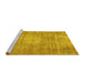 Sideview of Machine Washable Persian Yellow Traditional Rug, wshtr3270yw