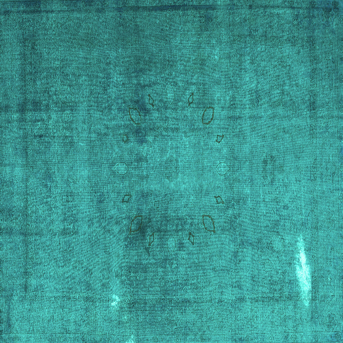 Square Persian Turquoise Traditional Rug, tr3271turq