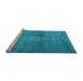 Sideview of Machine Washable Persian Light Blue Traditional Rug, wshtr3271lblu