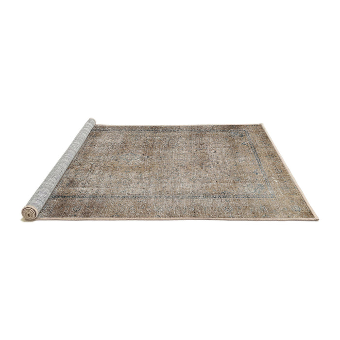 Sideview of Machine Washable Traditional Light French Beige Brown Rug, wshtr3272