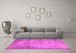 Machine Washable Persian Pink Traditional Rug in a Living Room, wshtr3272pnk