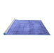 Sideview of Machine Washable Persian Blue Traditional Rug, wshtr3272blu