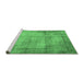 Sideview of Machine Washable Persian Emerald Green Traditional Area Rugs, wshtr3272emgrn