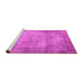 Sideview of Machine Washable Persian Pink Traditional Rug, wshtr3272pnk