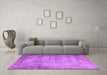 Machine Washable Persian Purple Traditional Area Rugs in a Living Room, wshtr3272pur