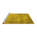 Sideview of Machine Washable Persian Yellow Traditional Rug, wshtr3272yw