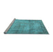 Sideview of Machine Washable Persian Light Blue Traditional Rug, wshtr3272lblu