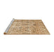 Sideview of Machine Washable Traditional Bronze Brown Rug, wshtr3273