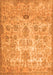 Serging Thickness of Machine Washable Persian Orange Traditional Area Rugs, wshtr3273org