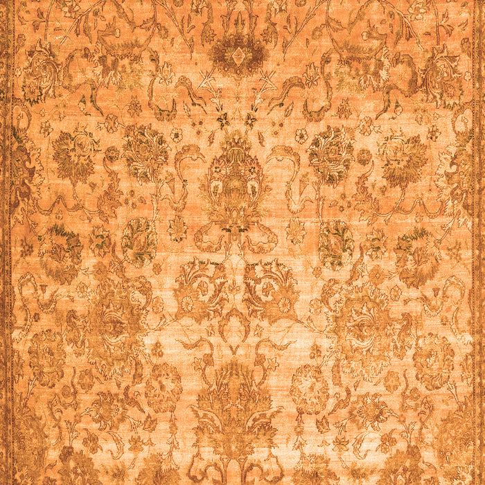 Serging Thickness of Machine Washable Persian Orange Traditional Area Rugs, wshtr3273org
