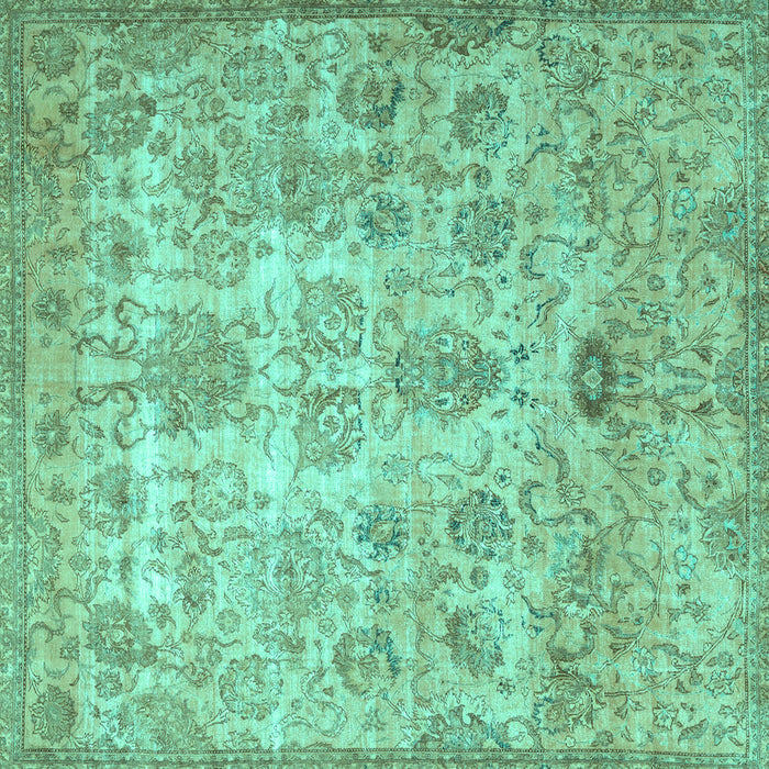Square Persian Turquoise Traditional Rug, tr3273turq