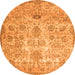 Square Persian Orange Traditional Rug, tr3273org