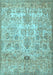 Machine Washable Persian Light Blue Traditional Rug, wshtr3273lblu