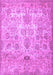 Machine Washable Persian Purple Traditional Area Rugs, wshtr3273pur