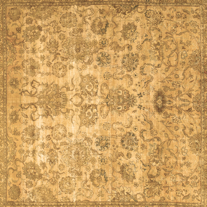 Square Persian Brown Traditional Rug, tr3273brn