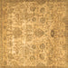 Square Persian Brown Traditional Rug, tr3273brn