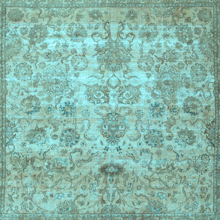 Square Persian Light Blue Traditional Rug, tr3273lblu