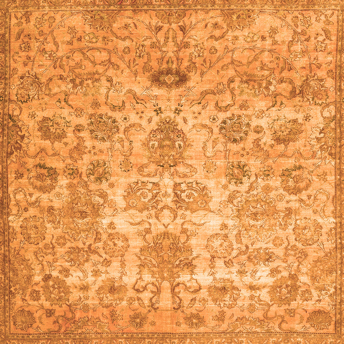 Serging Thickness of Persian Orange Traditional Rug, tr3273org