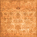 Serging Thickness of Persian Orange Traditional Rug, tr3273org