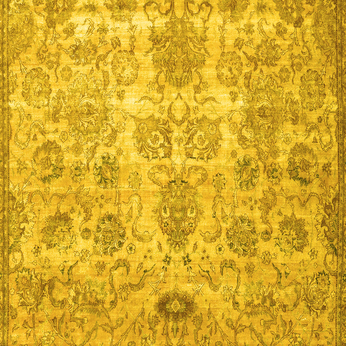 Machine Washable Persian Yellow Traditional Rug, wshtr3273yw