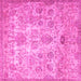Square Persian Pink Traditional Rug, tr3273pnk